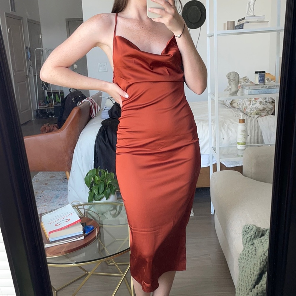 Silk Midi Dress